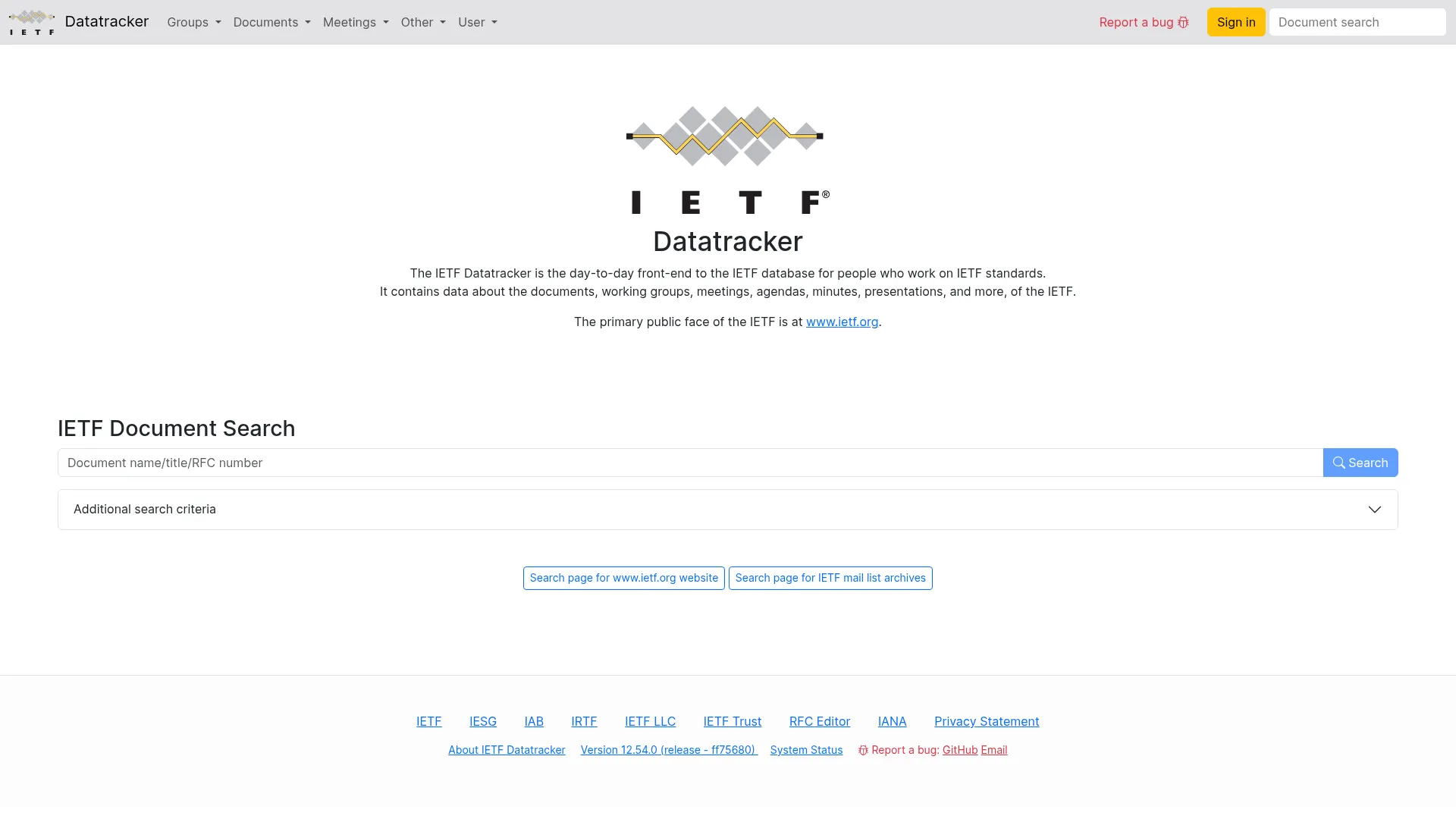 IETF Document Search