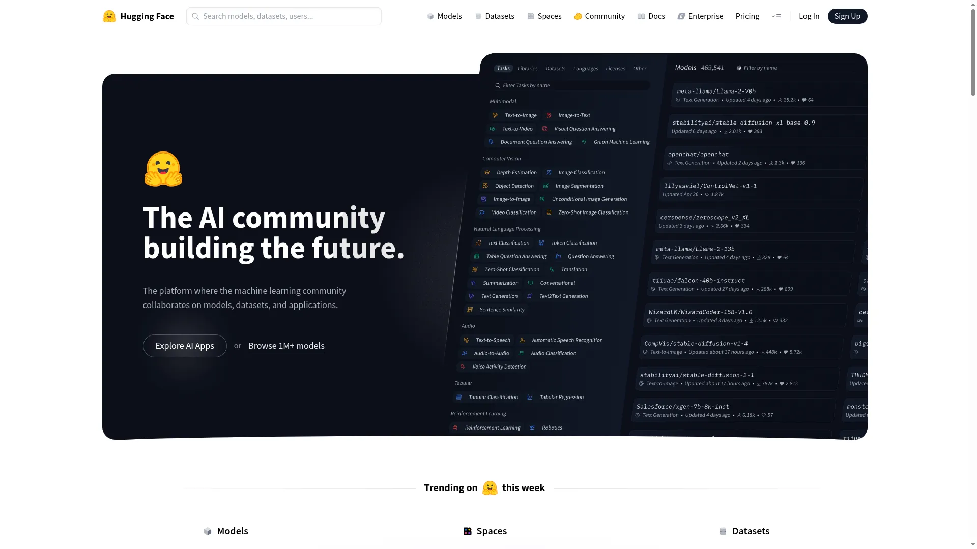 Hugging Face – The AI community building the future.