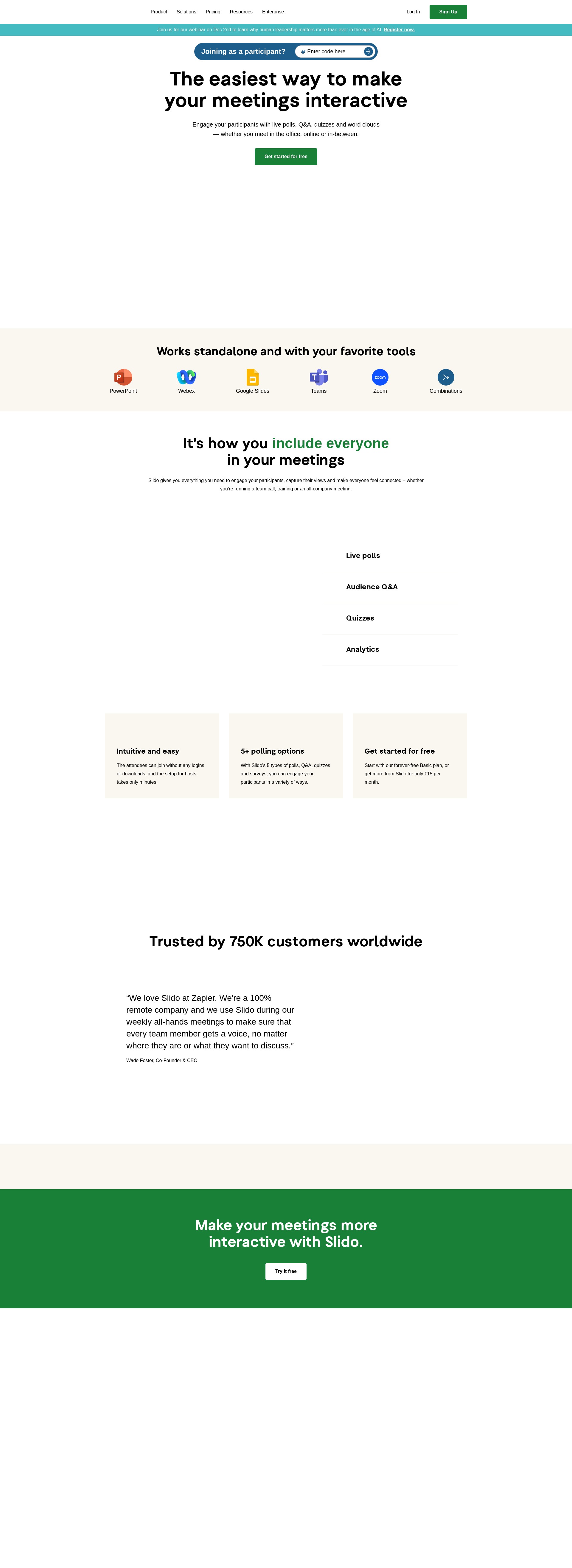 Live Q&amp;A - Anonymous Questions &amp; Answers App - Slido