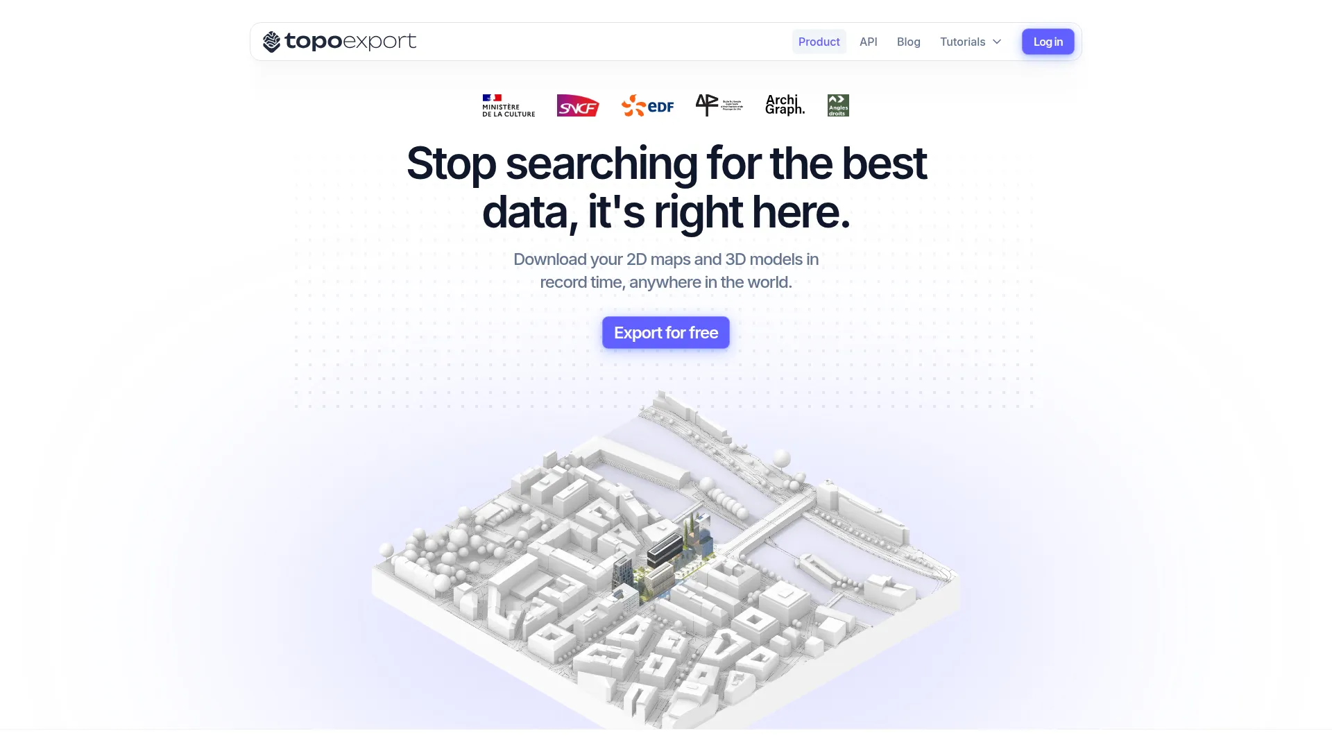 TopoExport screenshot