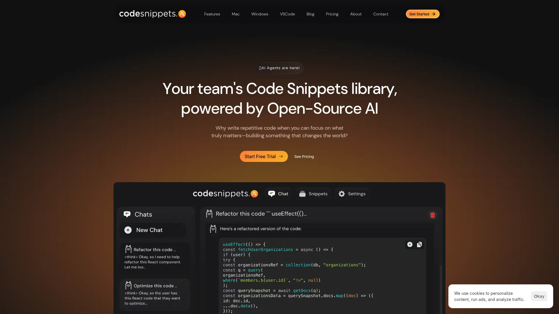 Code Snippets screenshot