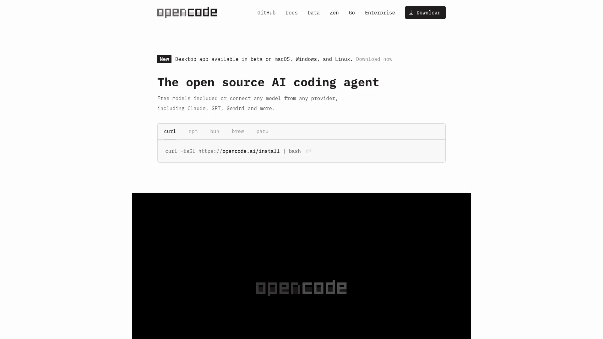 Opencode screenshot