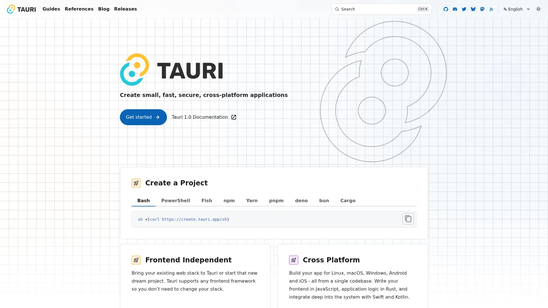 Build smaller, faster, and more secure desktop applications with a web frontend | Tauri Apps screenshot
