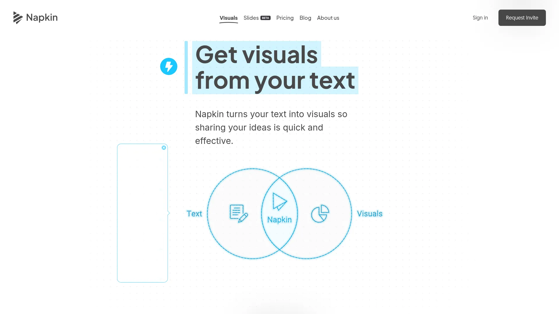 Napkin screenshot