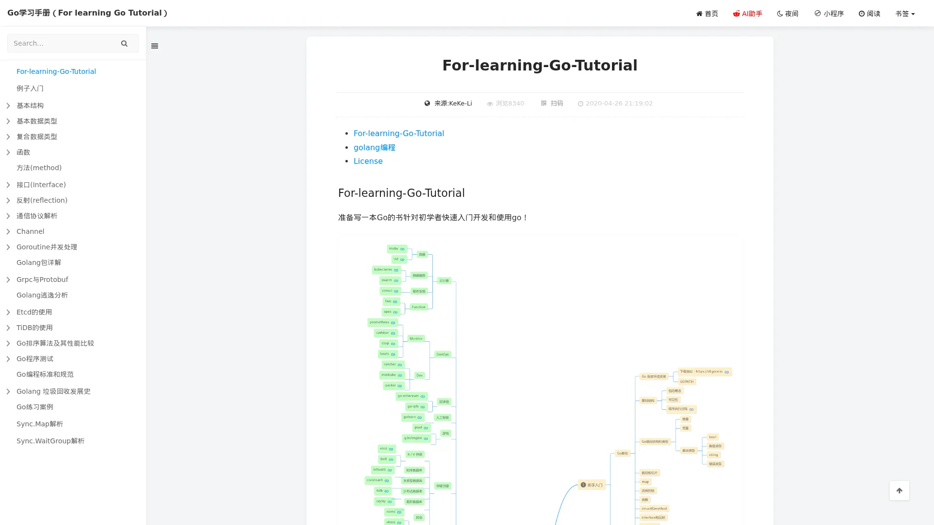 For-learning-Go-Tutorial - 《Go学习手册（For learning Go Tutorial）》 - 书栈网 · BookStack screenshot