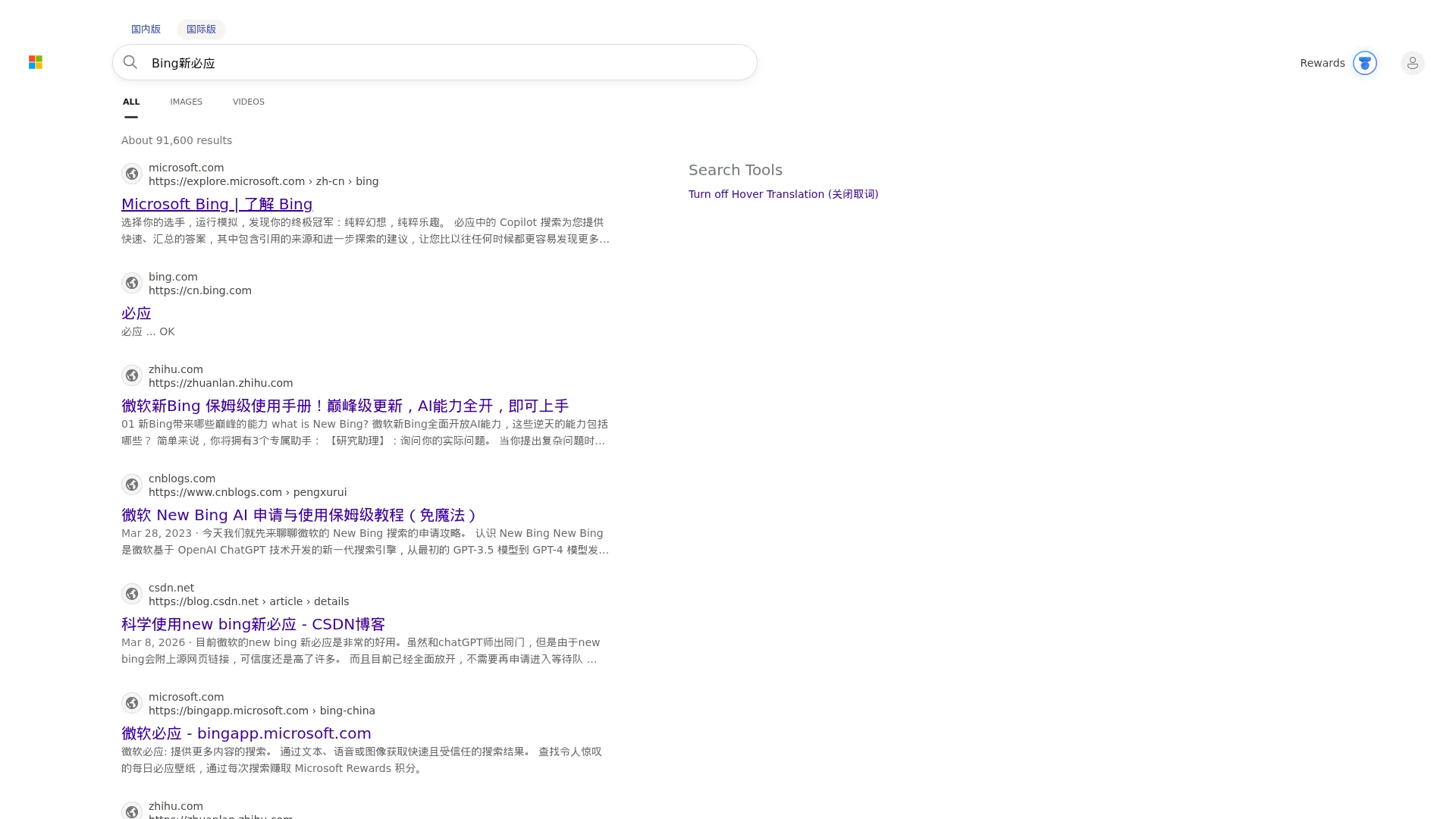 Bing新必应 screenshot