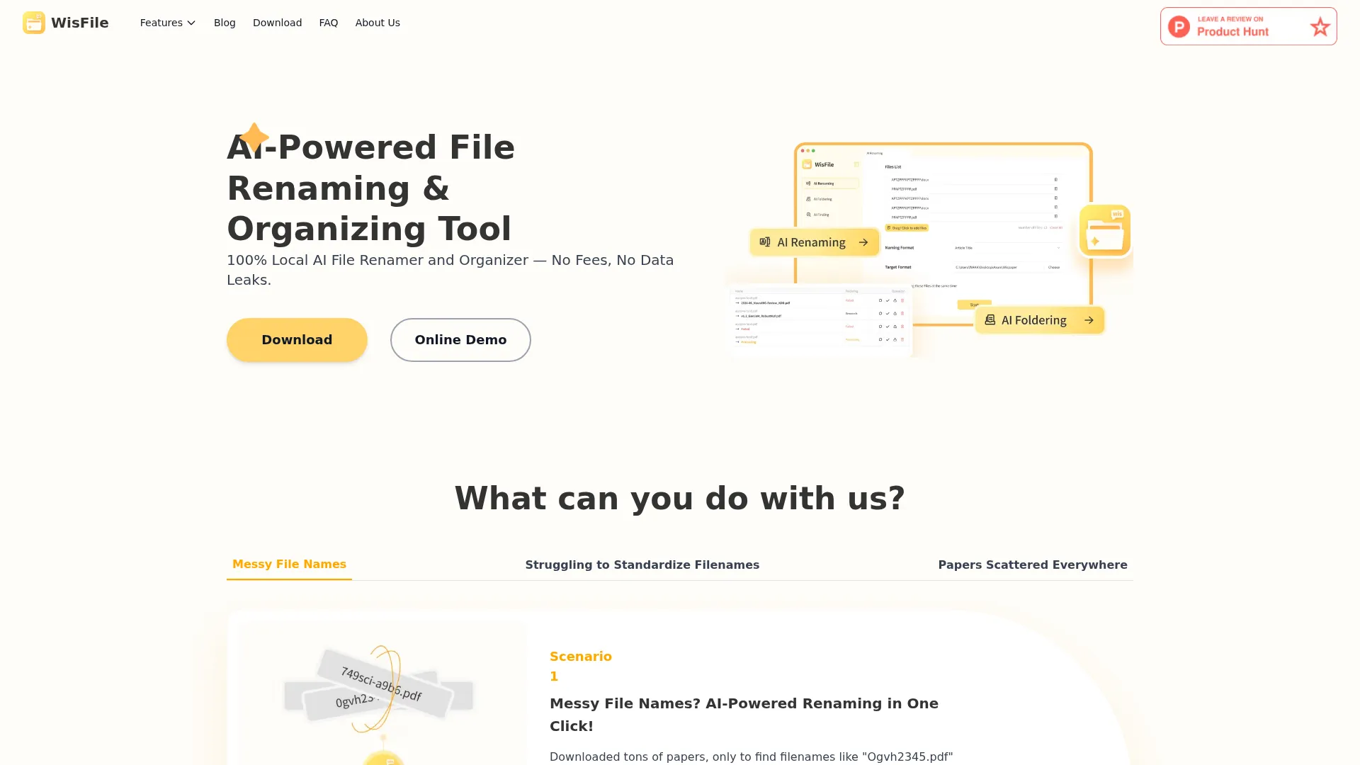 Wisfile screenshot