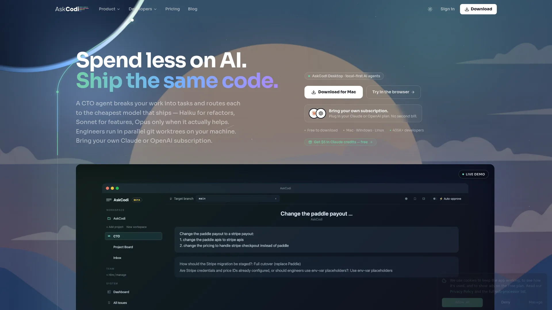 AskCodi screenshot