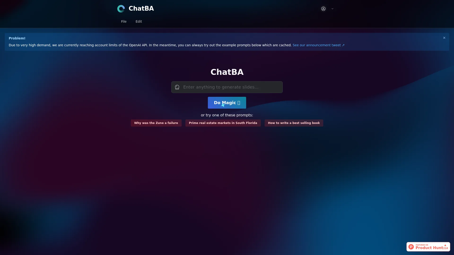 ChatBA screenshot