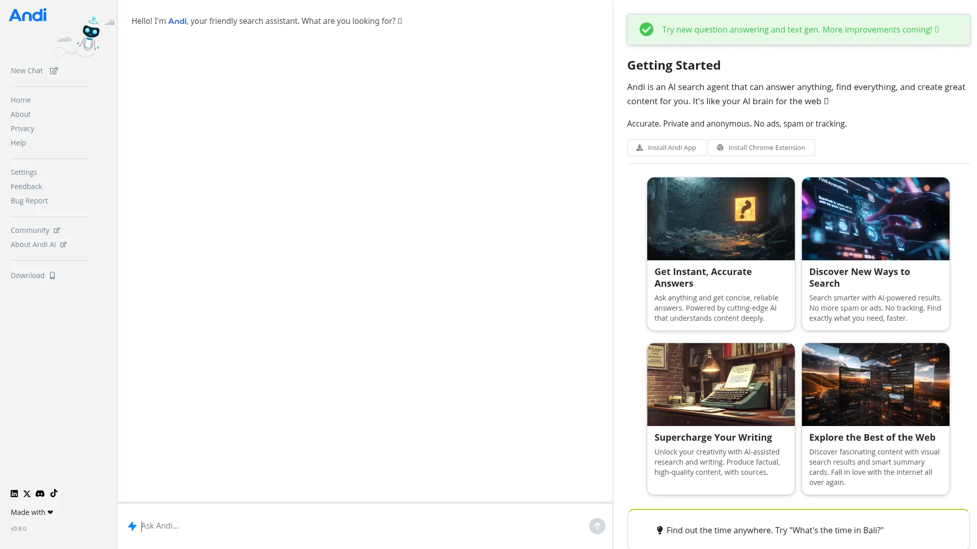 Andi screenshot