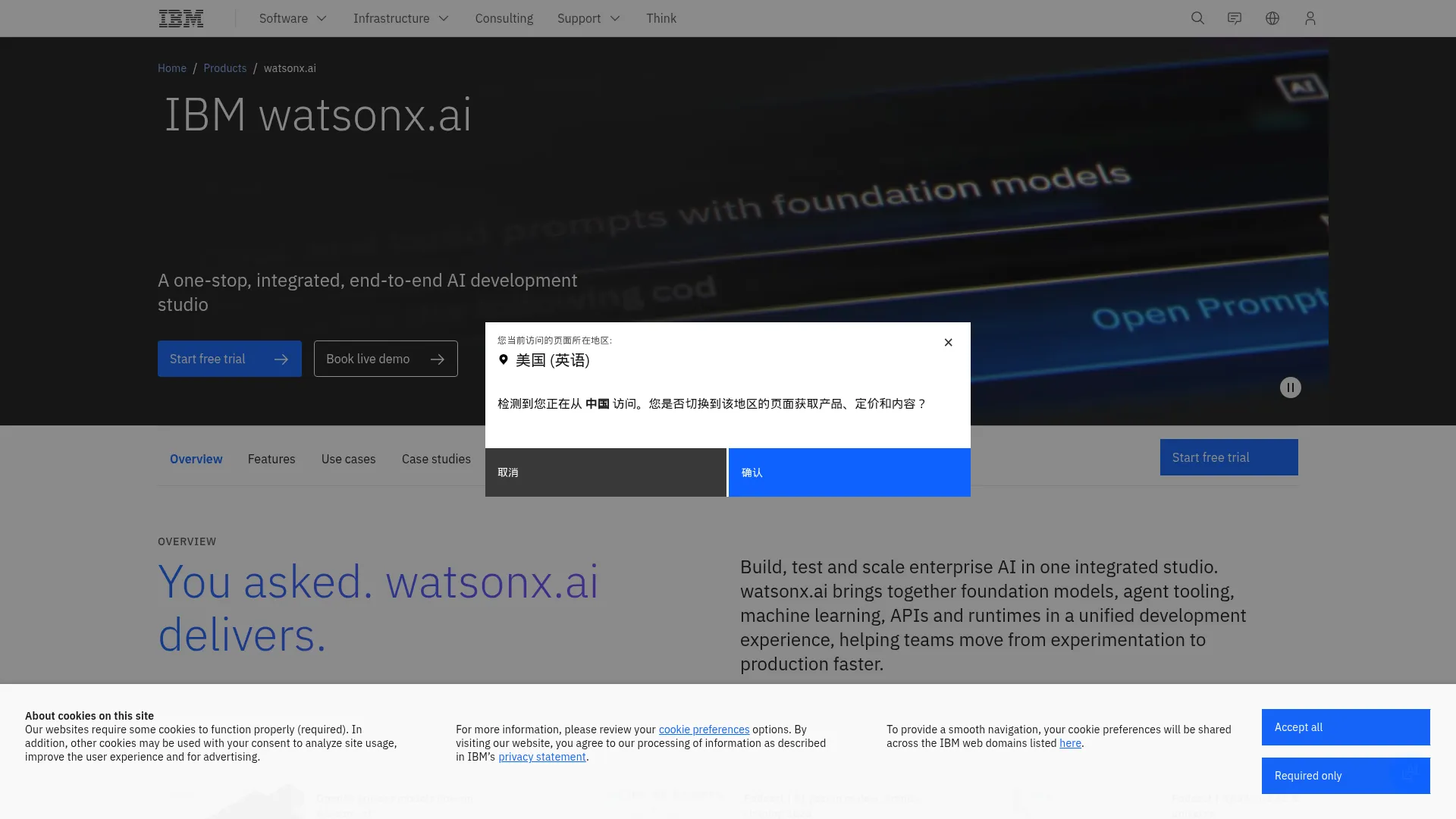 Watsonx.ai screenshot