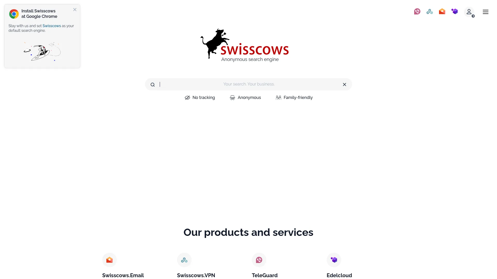 Swisscow screenshot