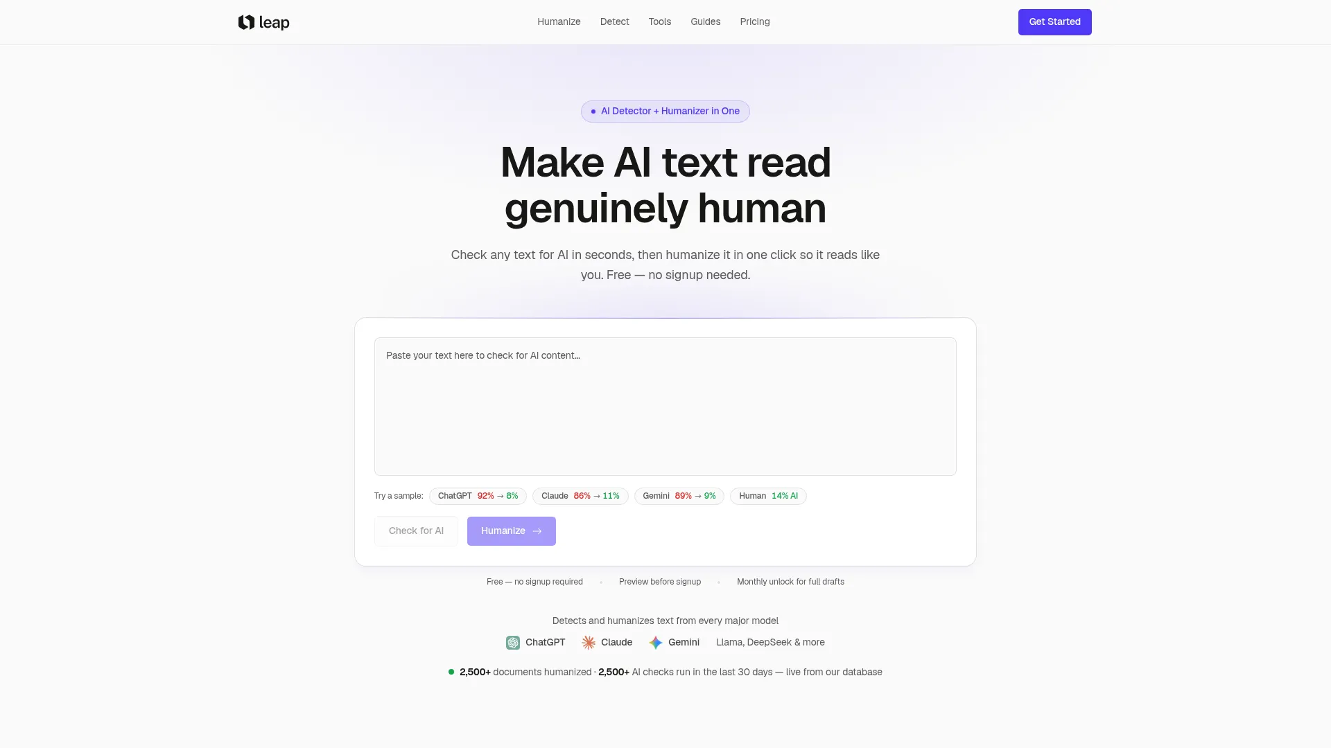 Leap screenshot