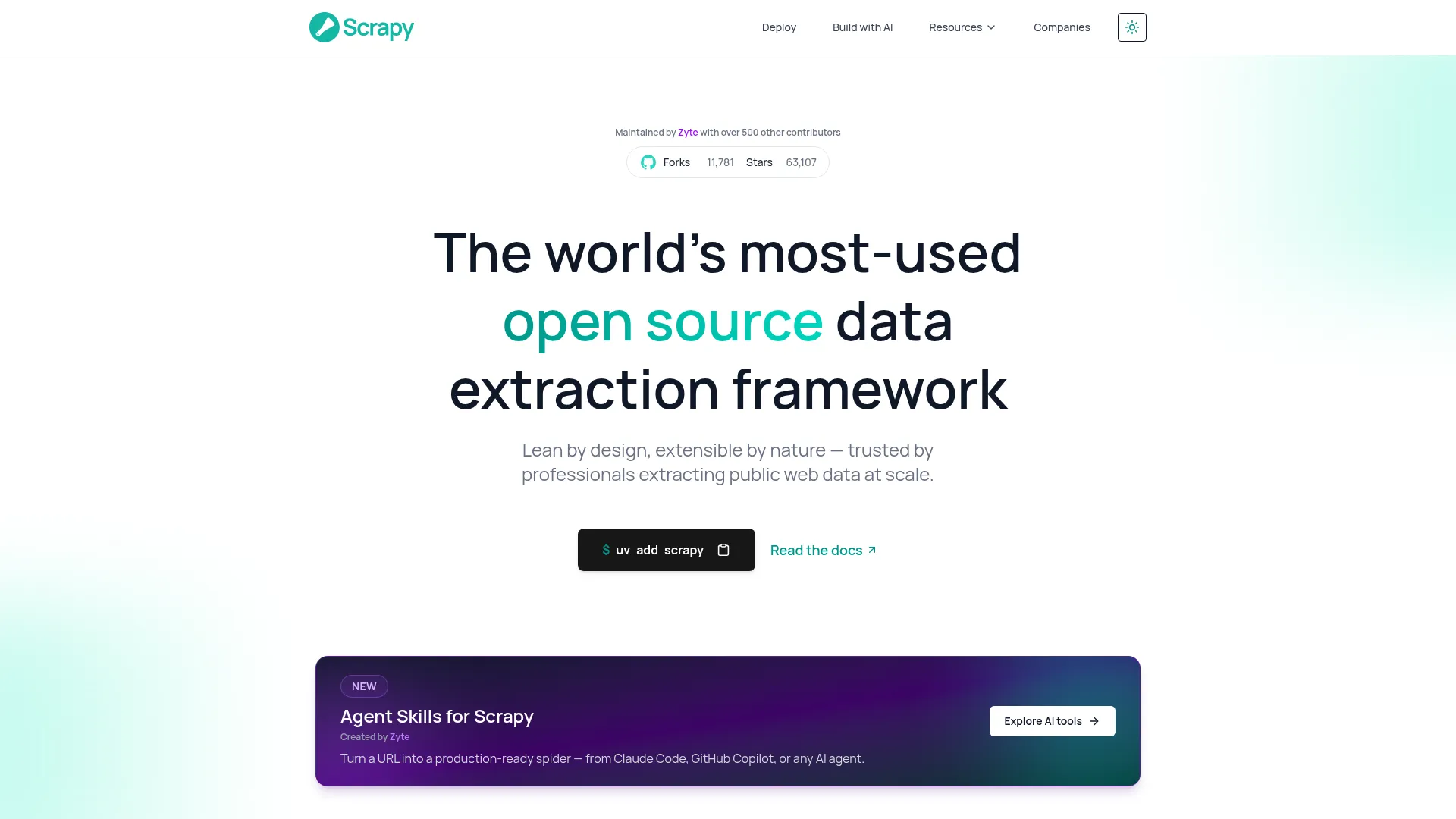 Scrapy | A Fast and Powerful Scraping and Web Crawling Framework screenshot