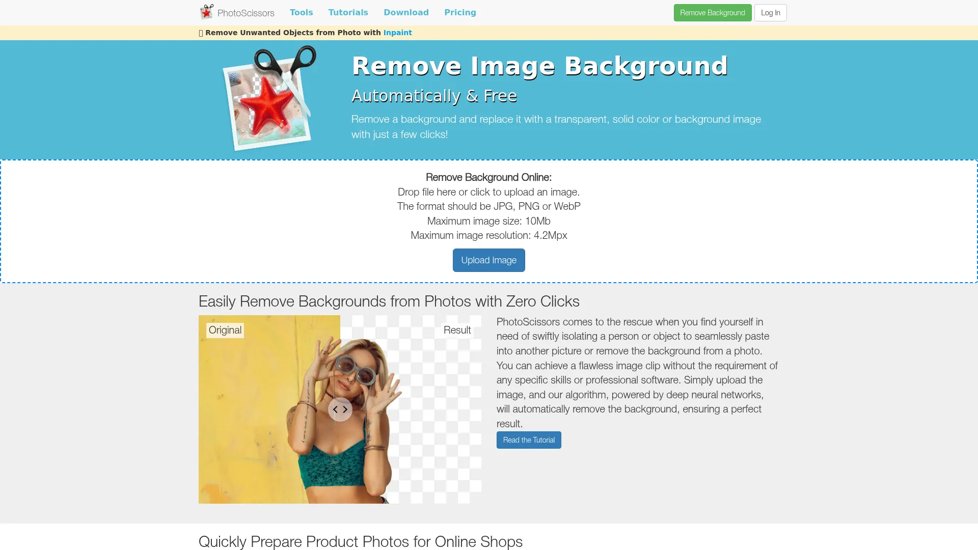 PhotoScissors screenshot
