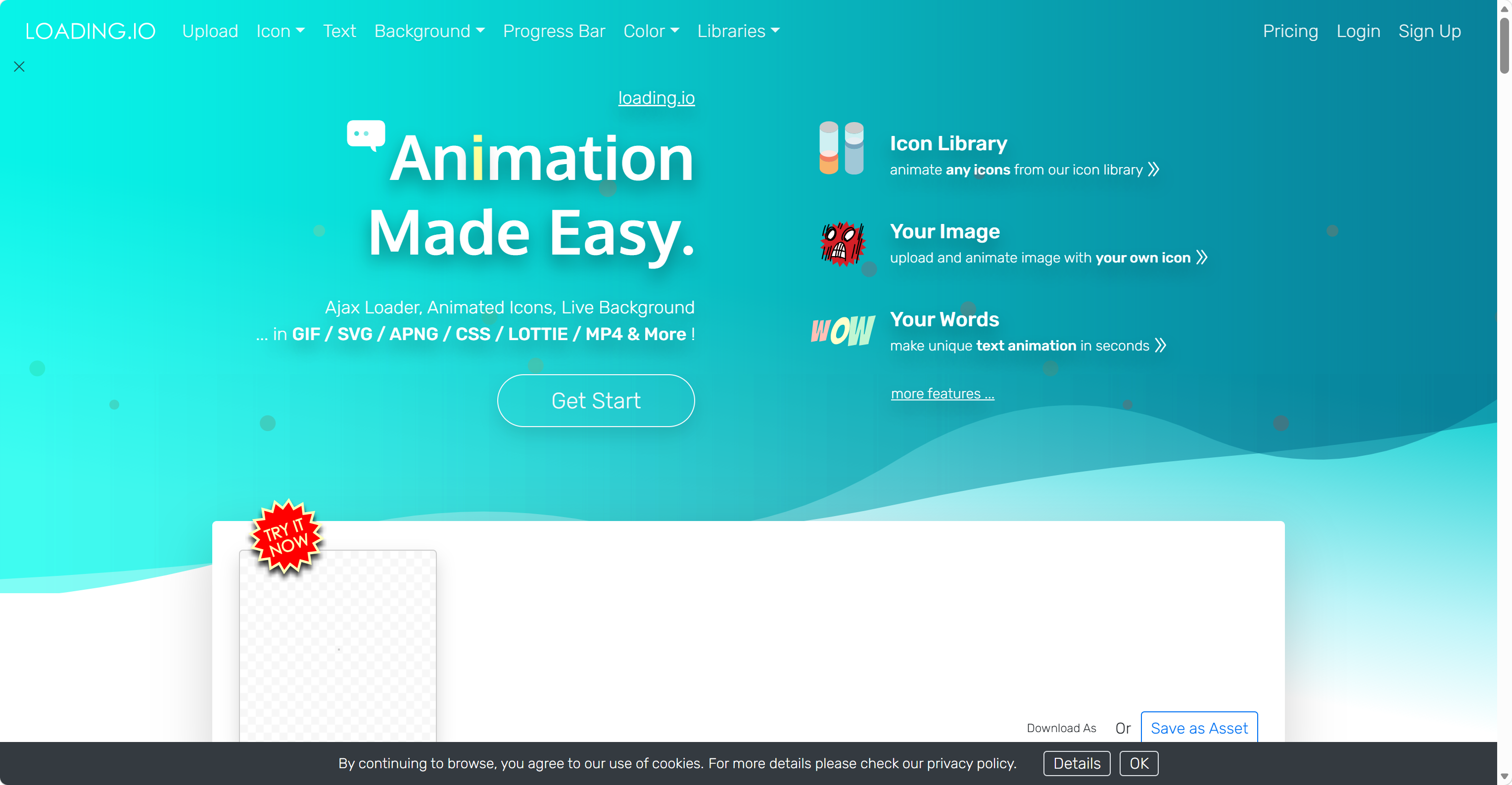 loading.io - Your SVG + GIF + PNG Ajax Loading Icons and Animation Generator screenshot
